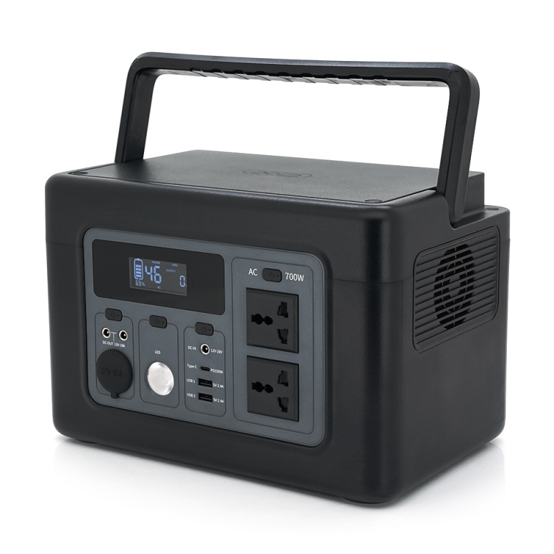 Портативна зарядна станція XO-PSA-700W потужністю 700 W, (614Wh/192000mAh), Output:2AC+3DC+2USB+1Type-C+ car