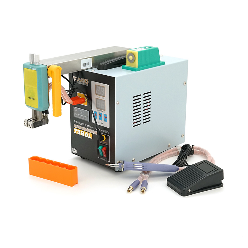 Апарат точкового зварювання конденсаторний SUNKKO 738AL, Ni-Cd, Ni-MH, Li-Ion, стрічка 0,2-0, 3 мм, струм 60-800А, 73LA,