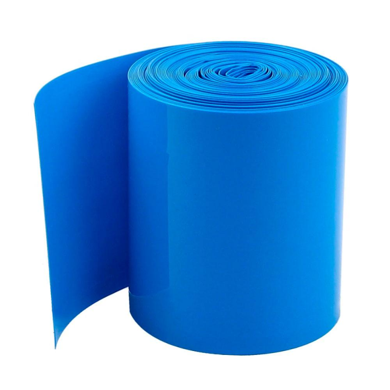 Термоплівка PVC для збирання акб LiFePO4, синя, ширина 150 мм, (1 метр — 0,066Кг), ціна за метр