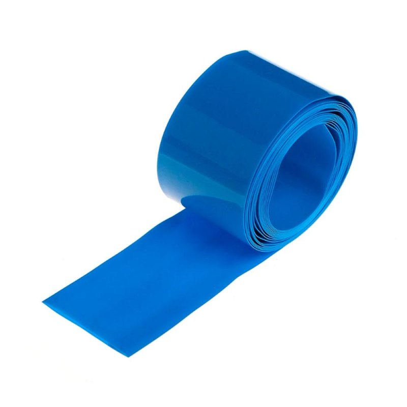 Термоплівка PVC для збирання акб LiFePO4, синя, ширина 50 мм, (1 метр — 0,014Кг), ціна за метр