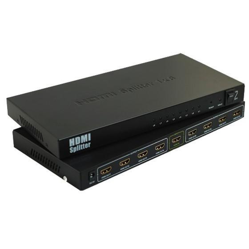Активний HDMI-сплітер 1 = 8 портів, 3D, 1080Р, 4Kx2K, 1,4 версія, DC5V/2A Q20, Box Активний HDMI-сплітер 1 = 8 портів, 3D, 1080Р, 4Kx2K, 1,4 версія, DC5V/2A Q20, Box